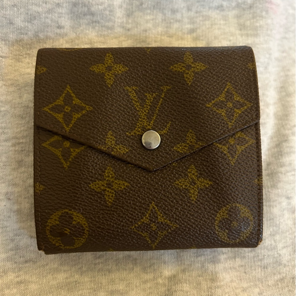 Vintage Louis Vuitton Leather Monogram Authentic Double Snap